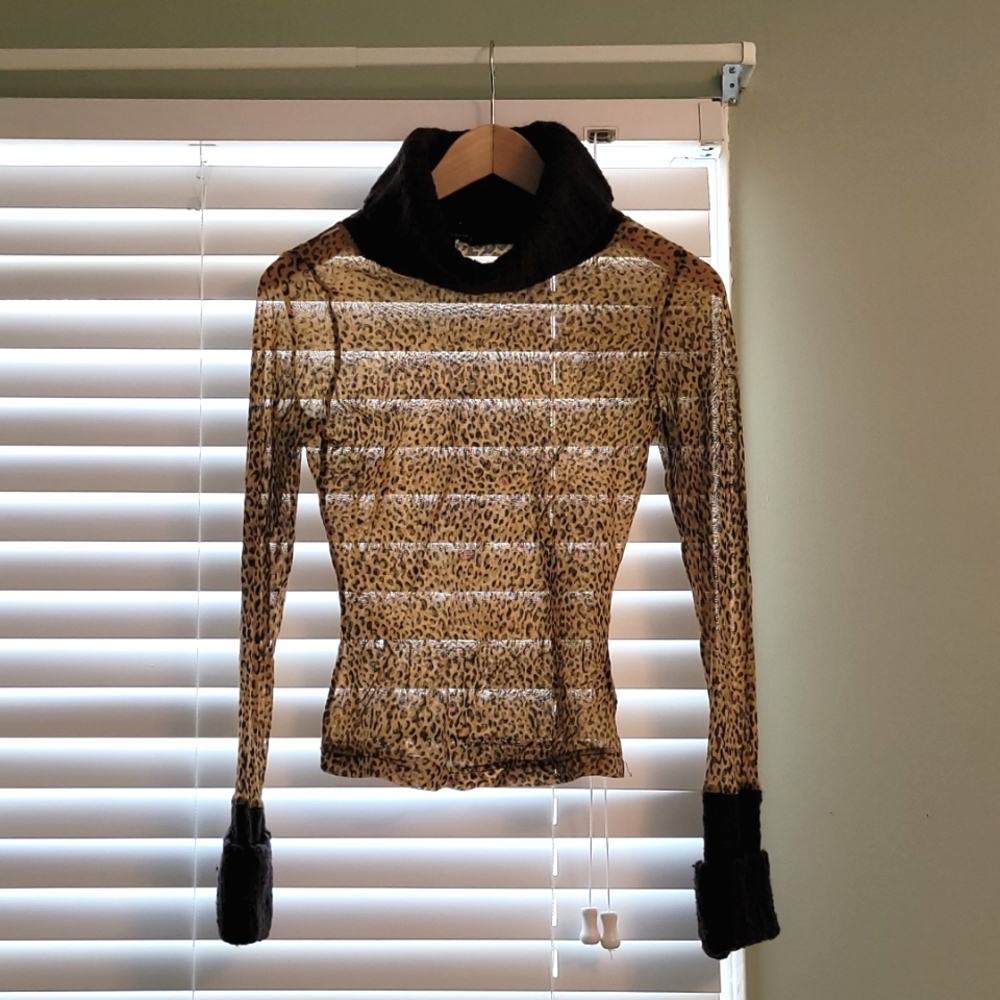 See-through animal print body